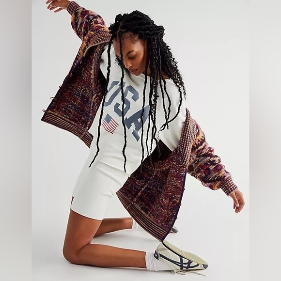 Free People Home On The Range Cardi Size M - Picture 12 of 14